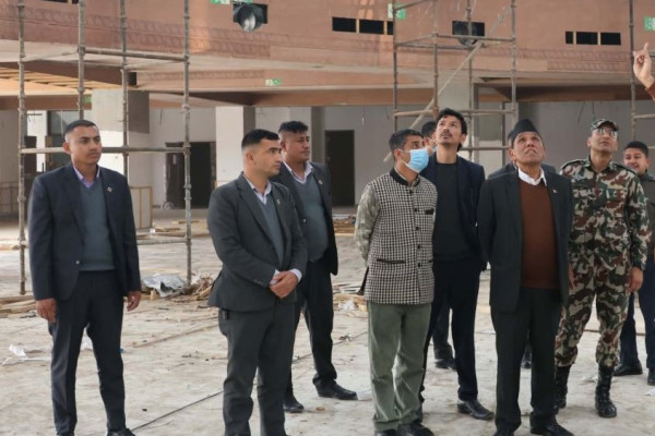 राष्ट्रियसभा अध्यक्ष दाहालले गरे निर्माणाधीन संसद् भवनको अनुगमन